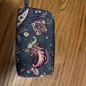 Vera Bradley Paisley Quilted Pouch - Pink and Blue